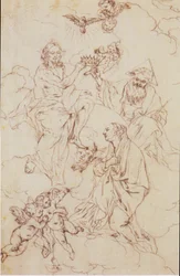 Design for the "Coronation of the Virgin" in the Kreuzbergl Church in Klagenfurt